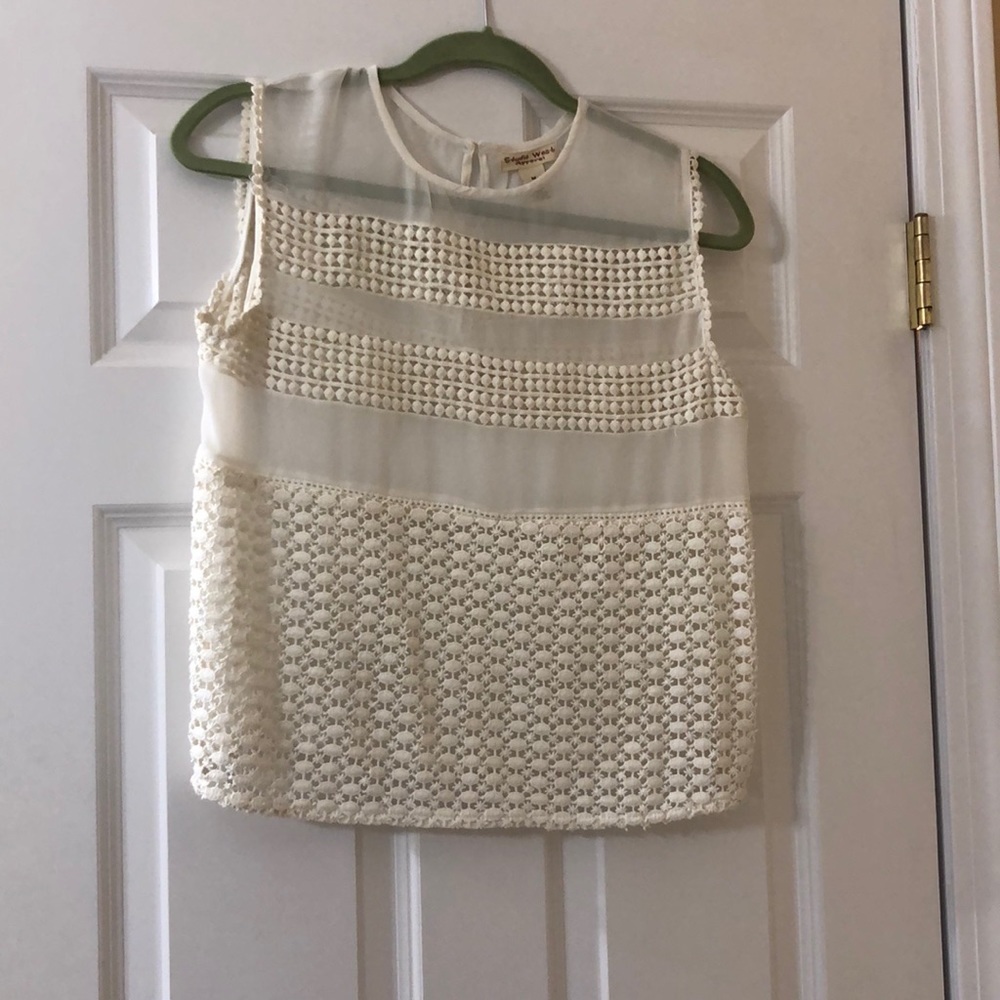 Sheer sleeveless blouse
